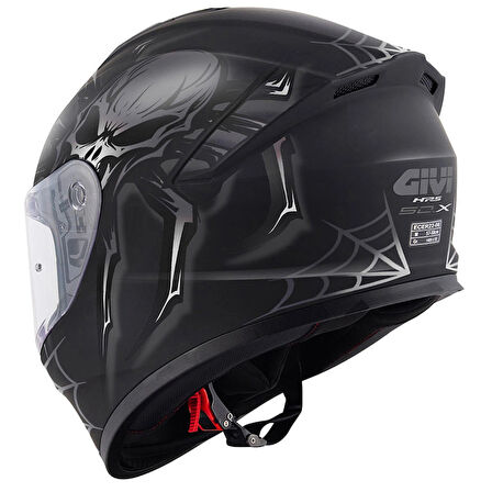 50.X ARACHNO MAT SİYAH-GRİ KASK