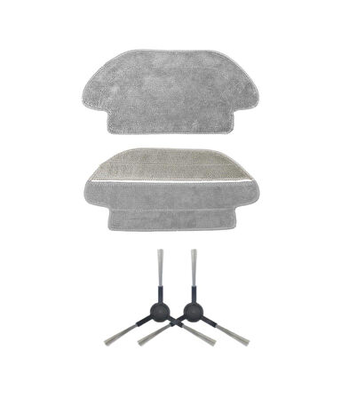 Viomi V3 Uyumlu Yedek Mop ve Yan Fırça-4 Parça