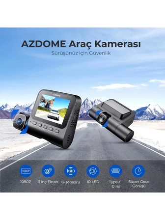 Azdome V600 Çift Kameralı Kamera (Ön & Kabin)