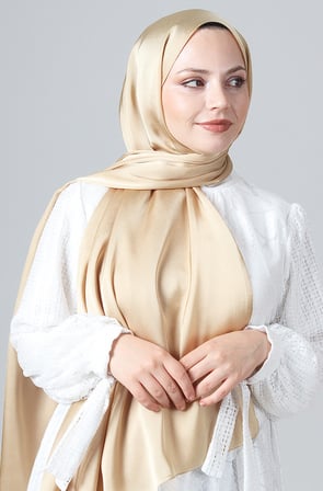 Harem Scarf Como Saten Şal V-73