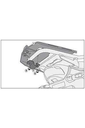 Kra5112 Bmw R 1200 Gs Adventure (14-19) - R 1250 Gs Adventure (19-20) Arka Çanta Taşıyıcı
