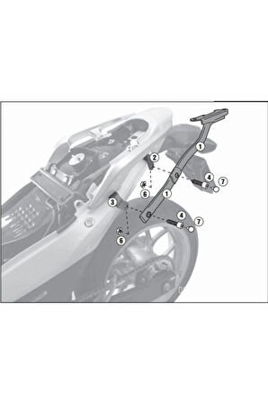 1109fz Honda Integra 700 (12-13) Uyumlu Arka Çanta Taşıyıcı