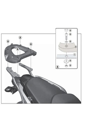 1109fz Honda Integra 700 (12-13) Uyumlu Arka Çanta Taşıyıcı
