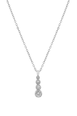 Tria Zirkon Kolye SILVER 45 cm