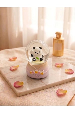 Mini Işıklı Panda Kar Küresi