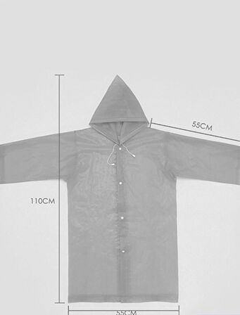 Erkek ve Kız Çocuk Yağmurluk Panço Su Geçirmez