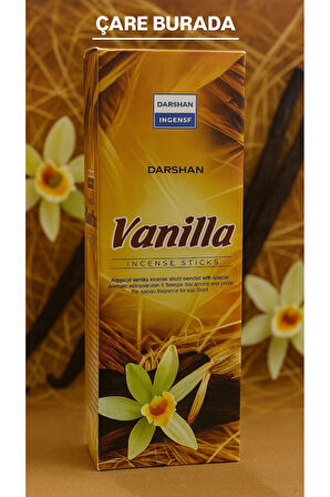 Darshan Incense - Vanilya 20'li Çubuk Tütsü (Sakinlik & Yakınlık & Huzur)