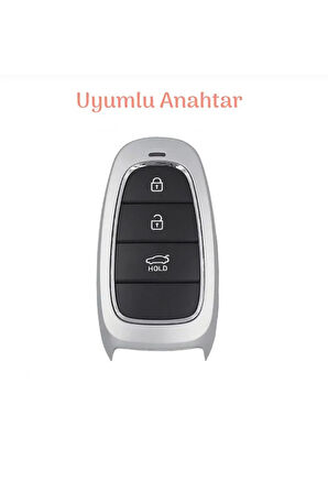 Hyundai 2021+ Yeni Tucson Santa Fe Uyumlu Deri Anahtar Kılıf Ve Örgü Anahtarlık 2.Resime Bakınız