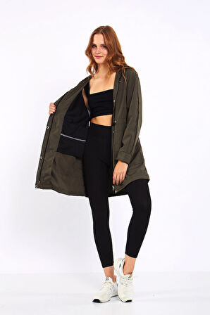 Micro Midi Haki Yağmurluk & Rüzgarlık