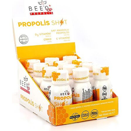 Beeo Up Bee up Propolis Çinko+D3+C Shot 12 li