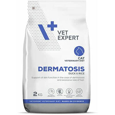 Vet Expert Dermatosis (Ördek&Pirinçli) Kedi Maması - 2 kg