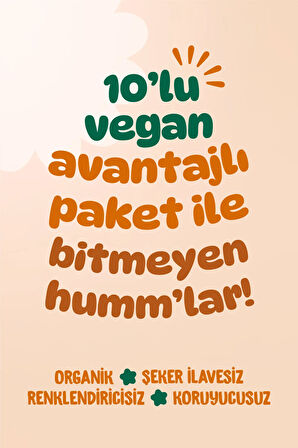 Humm Organic Organik Vegan Tatlı & Tuzlu Atıştırmalık Paketi - 10 adet (10 çeşit)