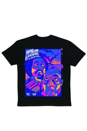 Lenithra Las Vegas Sırt Baskılı Unisex Oversize T-shirt Siyah / 2XL