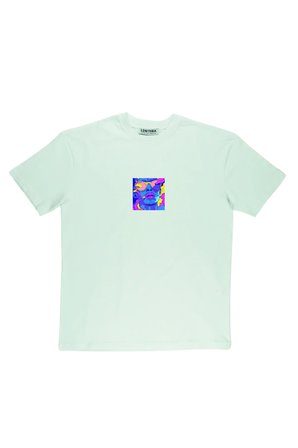 Lenithra Las Vegas Sırt Baskılı Unisex Oversize T-shirt Beyaz / L