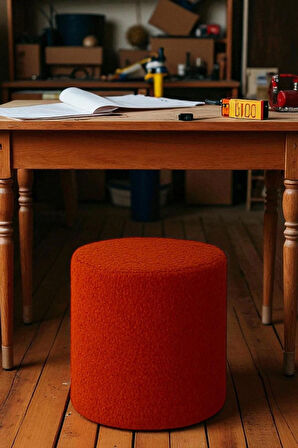 VENICE Modern Peluş Silindir Puf – Yumuşak Dekoratif Bench