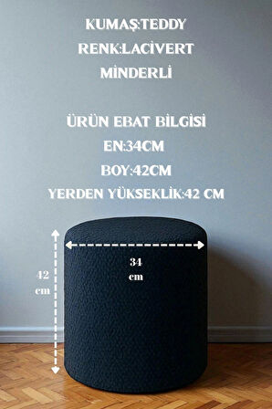 VENICE Modern Peluş Silindir Puf – Yumuşak Dekoratif Bench