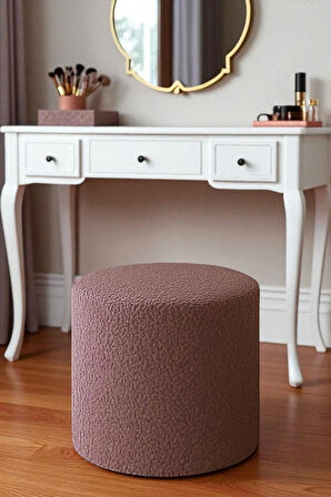 VENICE Modern Peluş Silindir Puf – Yumuşak Dekoratif Bench