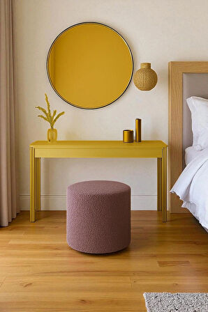 VENICE Modern Peluş Silindir Puf – Yumuşak Dekoratif Bench