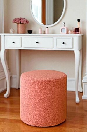 VENICE Modern Peluş Silindir Puf – Yumuşak Dekoratif Bench