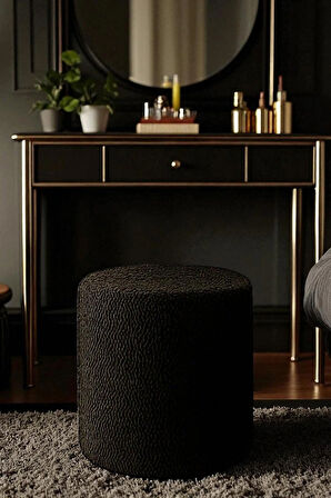 VENICE Modern Peluş Silindir Puf – Yumuşak Dekoratif Bench