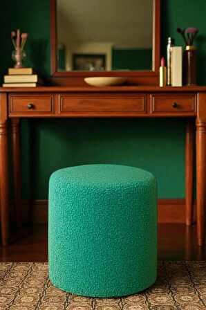 VENICE Modern Peluş Silindir Puf – Yumuşak Dekoratif Bench