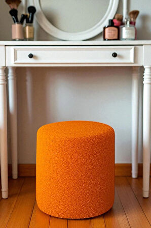 VENICE Modern Peluş Silindir Puf – Yumuşak Dekoratif Bench