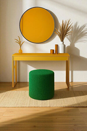 VENICE Modern Peluş Silindir Puf – Yumuşak Dekoratif Bench