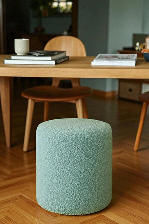 VENICE Modern Peluş Silindir Puf – Yumuşak Dekoratif Bench