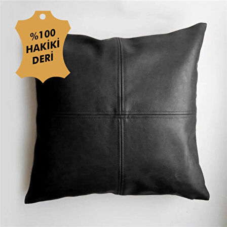 Veno %100 Hakiki Deri Kırlent Dolgulu 45x45 (1 adet)