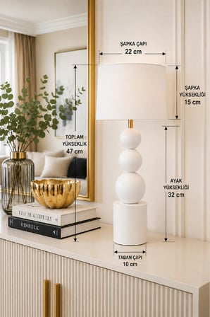 Casa Metal Kumaş Abajur GECE LAMBASI