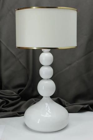 Casa Masa/Gece /Yatak başı /Metal ayak /Kumaş başlıklı ABAJUR LAMBASI