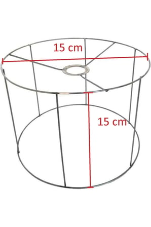 Silindir Makrome/kurdela Abajur Çember Teli 15cm-15 Cm Küçük Boy Kendin Yap
