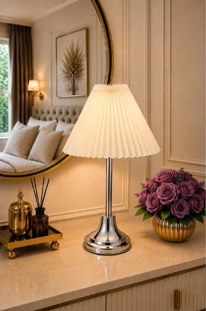 pileli metal masa abajuru gece lambası yatak odası lambası modern dekoratif abajur