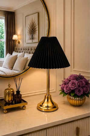 pileli metal masa abajuru gece lambası yatak odası lambası modern dekoratif abajur