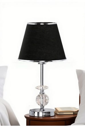 İ SERİSİ MASA ABAJURU GECE LAMBASI AYDINLATMA LAMBASI KUMAŞ-METAL