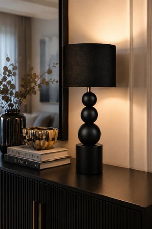 Casa Metal Kumaş Abajur GECE LAMBASI