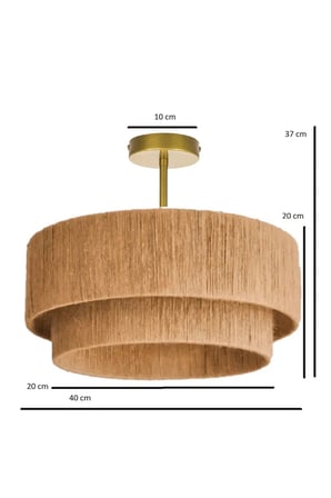 İkizler Jüt Halat Avize Yatak Odası Salon Oturma Odası El İşi Avize