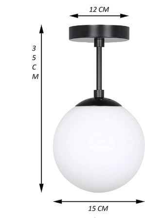 Kartopu Tekli Modern Cam Avize