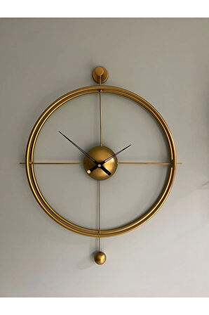 Xxl 60x80 Cm - Versayce Time - Metal Duvar Saati - Modern Dekoratif Metal Duvar Saati