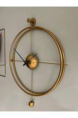 Xxl 60x80 Cm - Versayce Time - Metal Duvar Saati - Modern Dekoratif Metal Duvar Saati