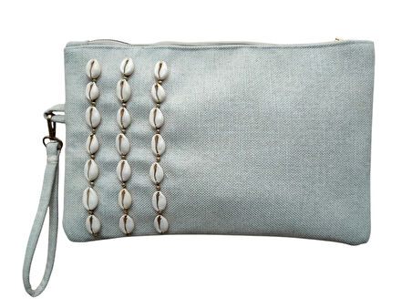El Yapımı Boncuk İşlemeli Kadın Portföy Clutch El Çantası