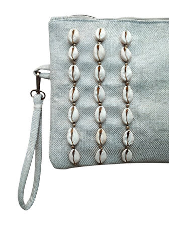 El Yapımı Boncuk İşlemeli Kadın Portföy Clutch El Çantası