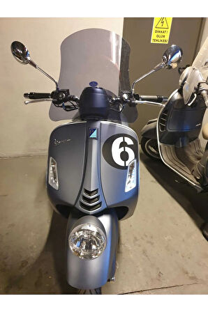 Vespa Gtv 300 Siperlik Ön Cam 2014 2016 Model 55cm Açıkfüme Renkli 4mm APARAT GÖNDERİLMEYECEK