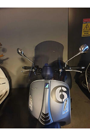 Vespa Gtv 300 Siperlik Ön Cam 2014 2016 Model 55cm Açıkfüme Renkli 4mm APARAT GÖNDERİLMEYECEK