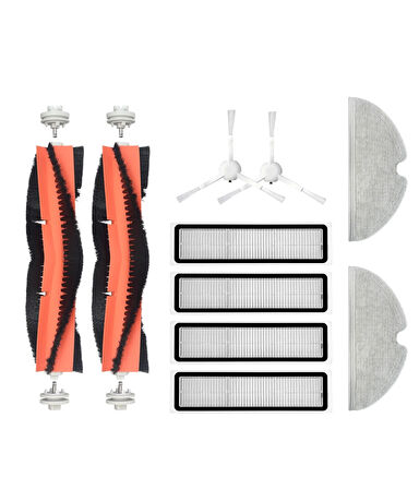 Vestel V-Bot Pro B Yedek Fırça Hepa Filtre Mop Seti (10 Parça)