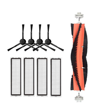 Vestel V-Bot Pro S Yedek Mopsuz Fırça Hepa Filtre Mop Seti (9 Parça)