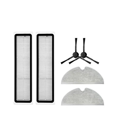 Vestel V-Bot Pro S Yedek Hepa Filtre Yan Fırça Mop (6 Parça)
