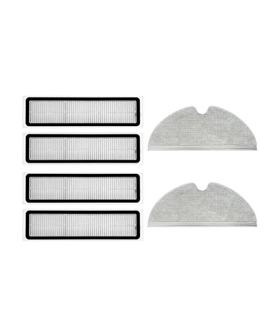 Vestel V-Bot Pro S Yedek Hepa Filtre ve Mop (6 Parça)