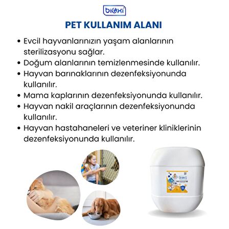 Bioxi® Veteriner ve Hayvan Dezenfektanı 30 LT /Hipokloröz asit (HOCl) bazlı