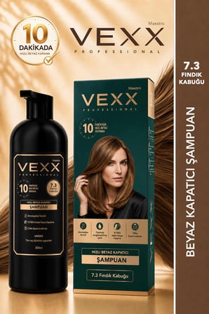 Vexx Maestro Saç Boyası 7.3 Fındık Kabuğu 300 ml Amonyaksız Beyaz Kapatıcı Şampuan